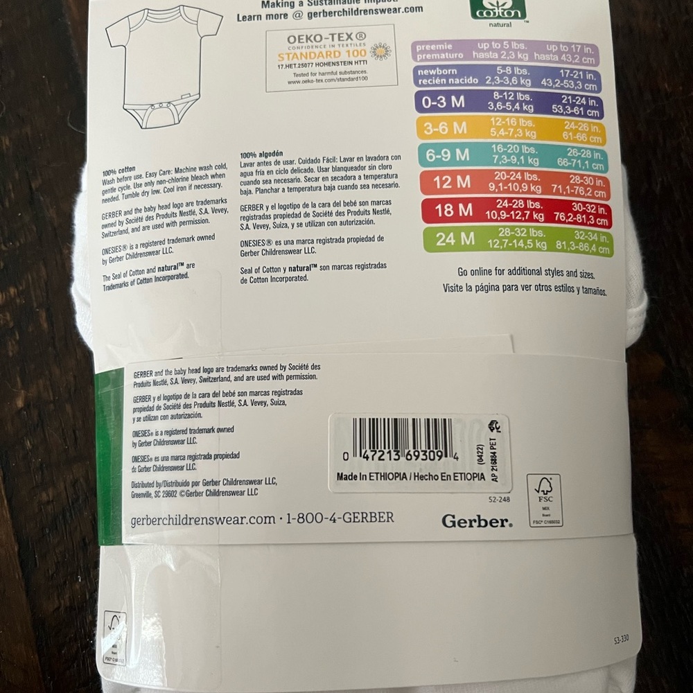 NWT four pack of Gerber Onesies - Picture 2 of 2